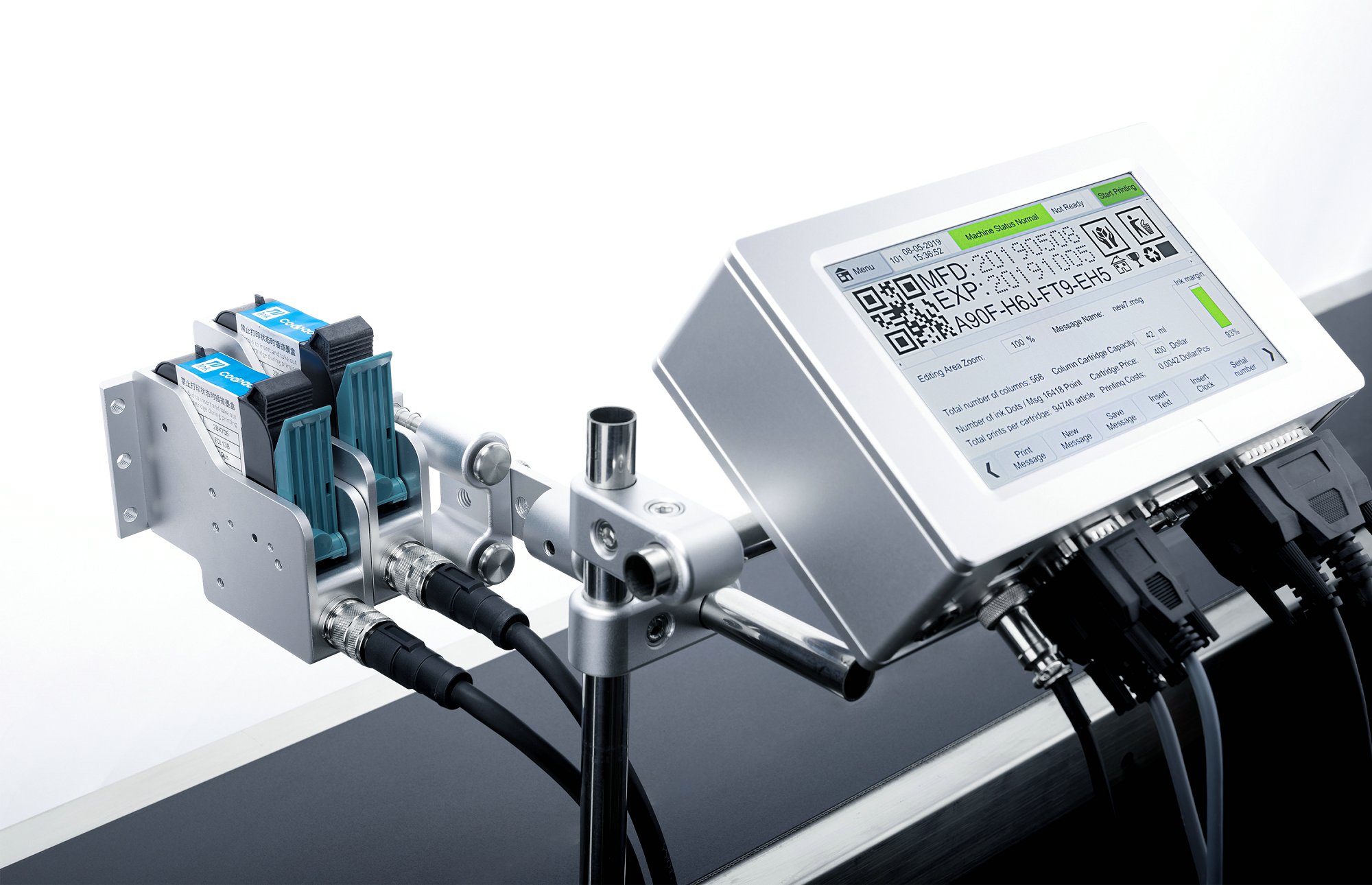 IK300L/325L/350L在线双喷头热发泡喷码机